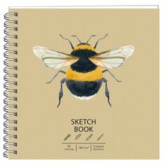 
          Скетчбук 190*190 мм., 30л., "Draft and Craft. Bee", 180 г/м2, Канц-Эксмо, евроспираль, крафт картон, твёрдая обложка, блок офсет