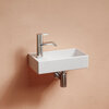Ceramica Nova Element CN6051L Умывальник подвесной прямоугольный (чаша слева, отверстие под смеситель справа), 41.7x21.7, цвет: белый глянцевый