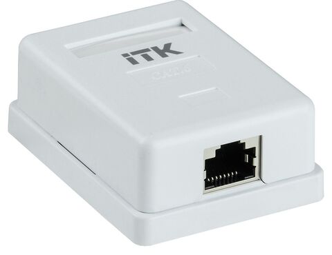 ITK Настенная инф. розетка RJ45 кат. 6 FTP 1-порт