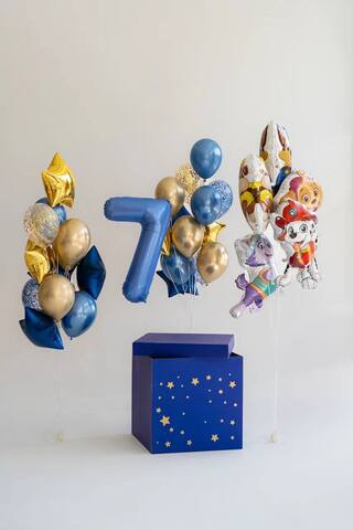 Сет гелиевых шаров Щенячий Патруль с коробкой