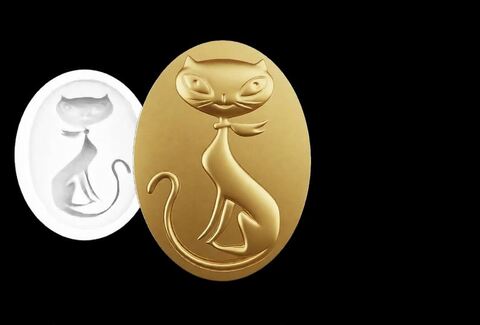 Силиконовый молд Камея КОШЕЧКА