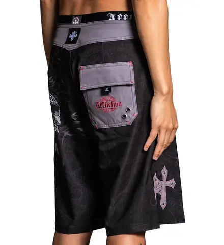 Affliction | Шорты мужские Decimation Boardshort A30444 сзади справа