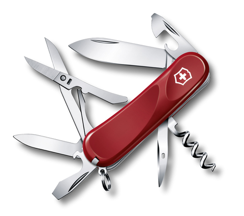 Нож складной Victorinox Evolution 14, 85 mm, 14 функций, красный