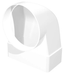 Соединитель угловой 90С пластик 511СК10ФП плоского воздуховода с фланц.воздухораспред.55х110/D100