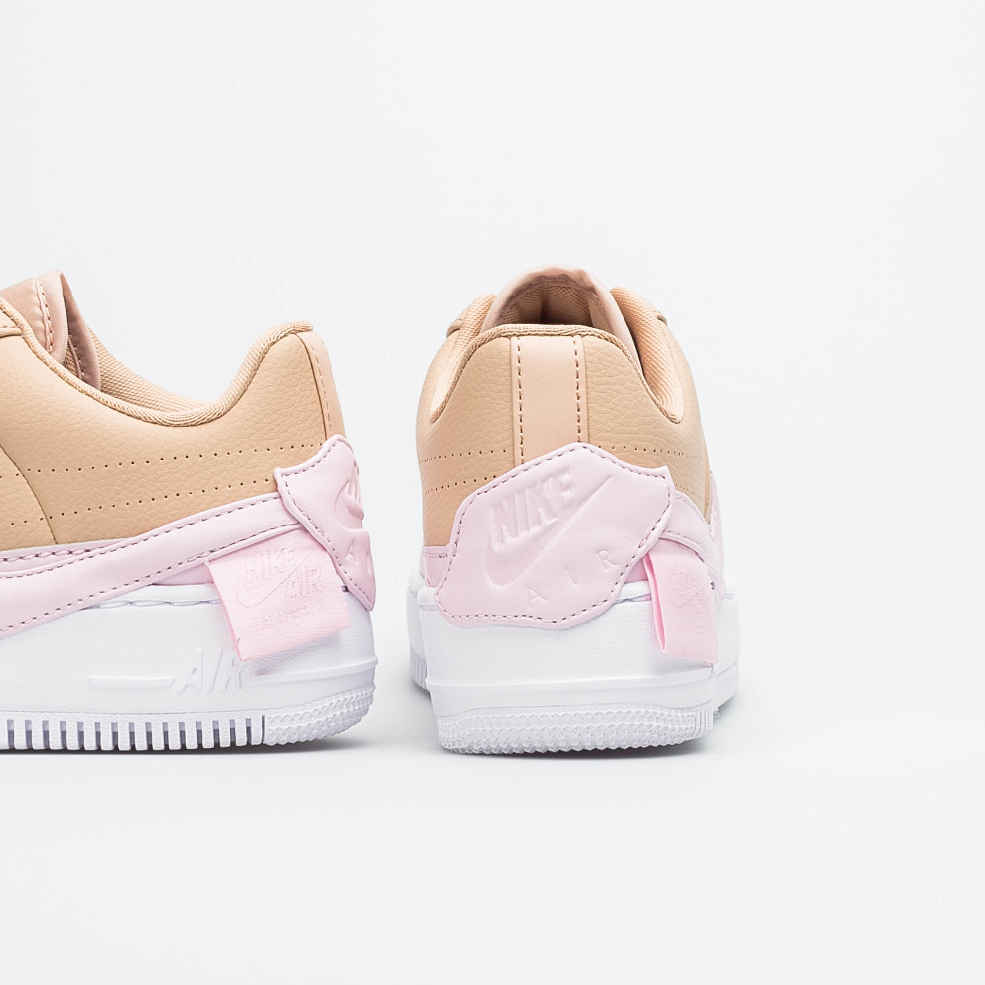 nike white and pink air force 1 jester trainers