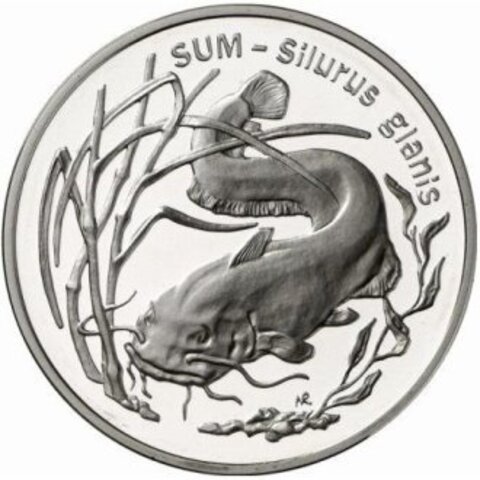 2 злотых Сом (животный мир) 1995 год, Польша. UNC