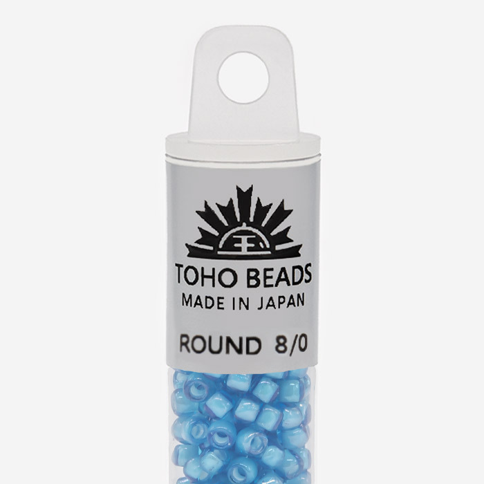 Японский бисер TOHO Round 8/0 (№931), окрашенный изнутри прозрачный