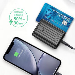 Внешний аккумулятор WiWU JC-08, 10000mAh, Type-C input, чёрный