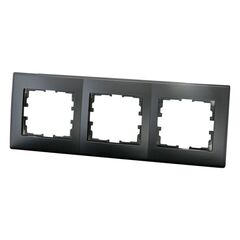LESYA 705 4200 148 Рамка 3-ая горизонтальная б/вст, черн. бархат матовый (10шт)120шт