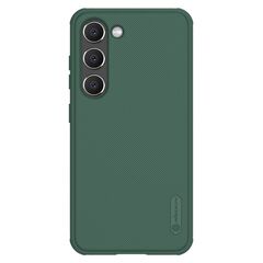 Двухкомпонентный чехол зеленого цвета (Deep Green) от Nillkin для Samsung Galaxy S23+ Плюс, серия Super Frosted Shield Pro