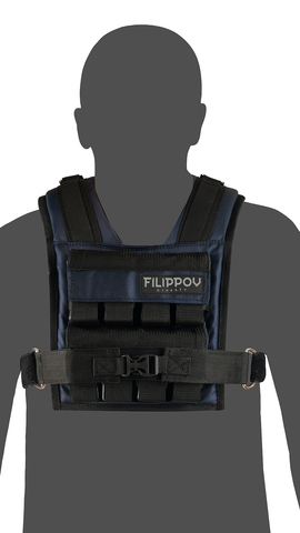 Жилет-утяжелитель Hard Training Filippov 13кг (синий), синий
