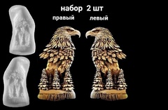 Силиконовый молд Орел на скале левый и правый . Набор 2 молда