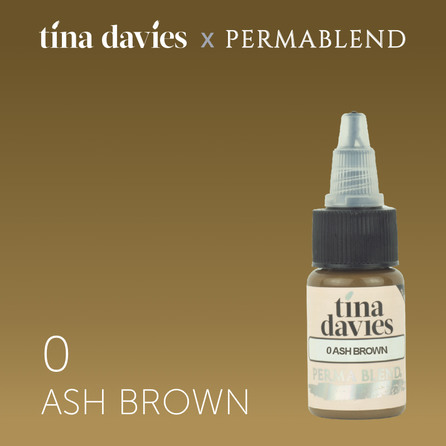 0. Ash Brown пигмент для бровей   "Tina Davies 'I Love INK' Permablend СКИДКА 30%