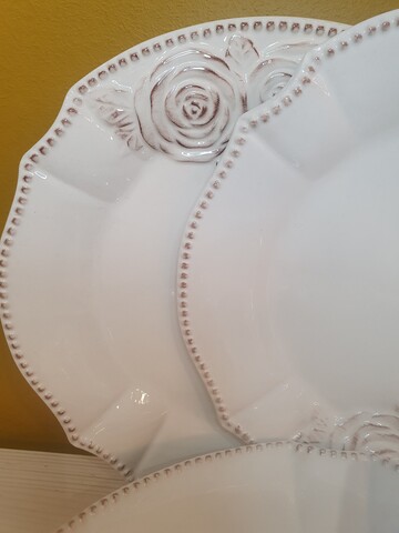 тарелка керамическая белая 26см (6шт) набор