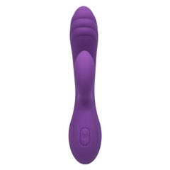 Фиолетовый вибромассажер-кролик Stella Liquid Silicone “C” Curve - 19 см. - 