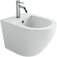 Ceramica Nova CN11002 Подвесное биде Uno, 1 отверстие под смеситель, с крепежом для полностью скрытого монтажа, цвет белый фото
