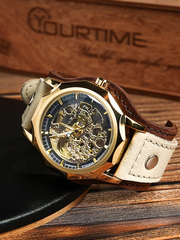 Часы скелетоны мужские механические Dandy YOURTIME