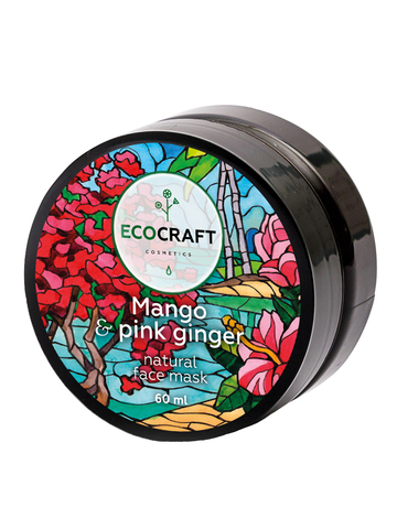 ECOCRAFT Маска для мгновенного сияния кожи лица Mango and pink ginger Манго и розовый имбирь (60 мл)