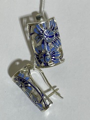 Ирисы (серьги  из серебра)