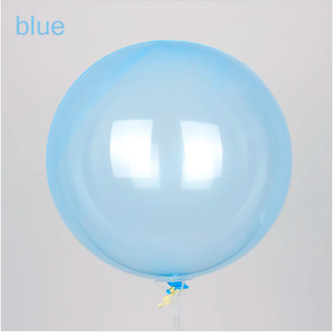 К Deco Bubble (Бабл), 18''/46 см, Кристалл, Синий, 1 шт.