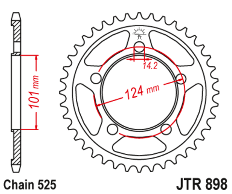 Звезда ведомая JTR898-37