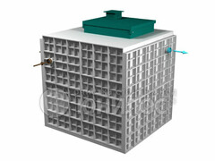Станция биологической очистки Юнилос Астра 30/ 6000 л. в сутки / до 30 чел. / самотечный сброс / компрессорная аэрация (2160x2000x2445см;650кг;) - арт.560543