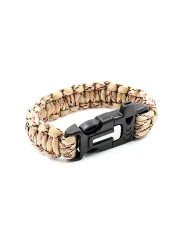 Браслет СЛЕДОПЫТ из паракорда со свистком и огнивом PF-PD-02