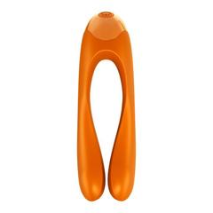 Оранжевый универсальный унисекс вибростимулятор Candy Cane - 