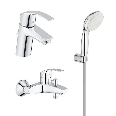 Комплект смесителей с душевым набором Grohe Eurosmart 123582