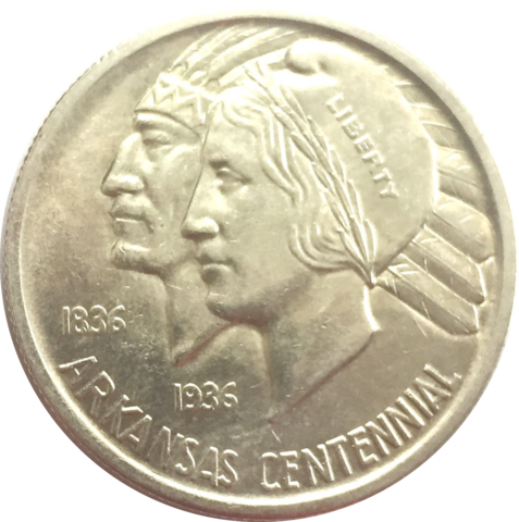 50 центов США Arkansas Centennial 1936