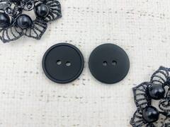 Пуговицы, d 2,5 см, чёрный