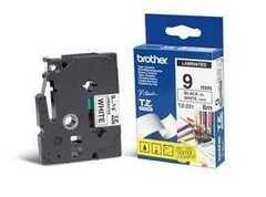 Ламинированная лента для наклеек  Brother TZe-221 - ширина 9 мм, черный шрифт на белом фоне