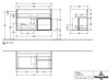 Villeroy&Boch G040HFPD G040HFPD FINION Тумба под раковину 996 x 591 x 498 mm, с подсветкой LED, 2 выдвижных ящика. крепежный комплект Black Matt Lacquer / Gold Matt Lacquer