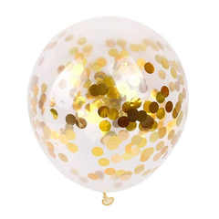 Латексный воздушный шар, с конфетти золотые круги