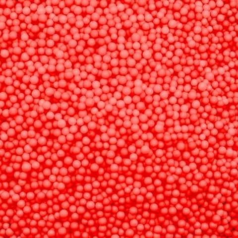 Шарики пенопласт, Красный, 2-4 мм, 500 мл, 13 г