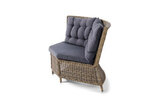 фото 4 "Бергамо" плетеный угловой диванный модуль, цвет соломенный на profcook.ru