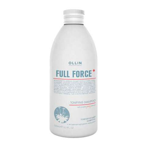 OLLIN Full Force Tonifying Shampoo - Тонизирующий шампунь с экстрактом пурпурного женьшеня