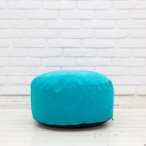 Пуф микровельвет (бирюзовый)