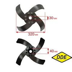 Нож для культиватора DDE BK-55 Грифон №1 левый в сборе