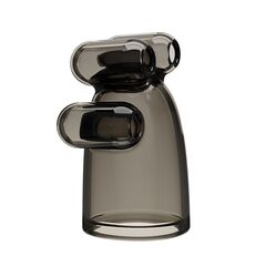 Дымчатая насадка-мастурбатор с вибрацией Vibrating Crystal Cap II - 