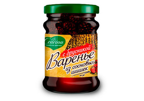 Варенье из сосновых шишек с брусникой, 300г