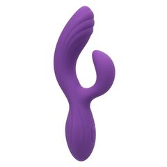 Фиолетовый вибромассажер-кролик Stella Liquid Silicone “C” Curve - 19 см. - 