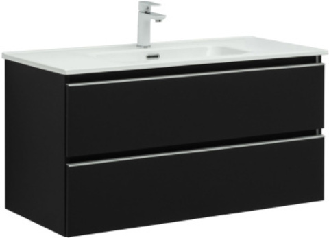 Aquanet 329593 Тумба Вега 100 2 ящ. цв.черный (329593)