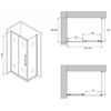 Abber Schwarzer Diamant AG30100BH-S50B Душевой уголок, 100x50x195