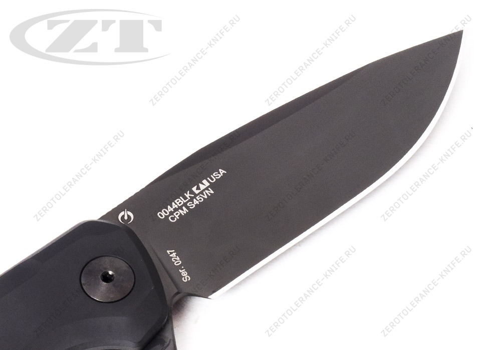 Нож Zero Tolerance 0044BLK Button Lock Flipper - фотография 