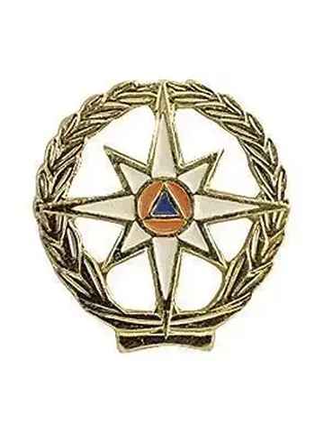 Эмблема петличная МЧС металл с просечкой