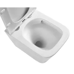 Унитаз подвесной Grossman GR-4479SQ Tornado 485х340х355 безободковый с тонким сиденьем