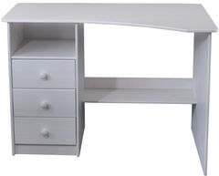 Стол письменный, компьютерный Корнер из сосны, белый