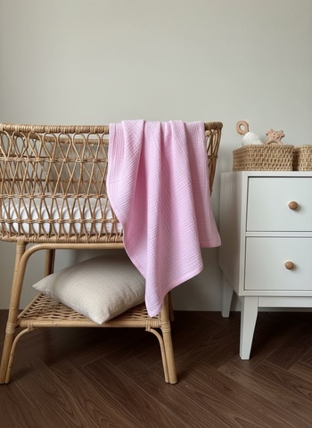 Плед муслин "Розовый"