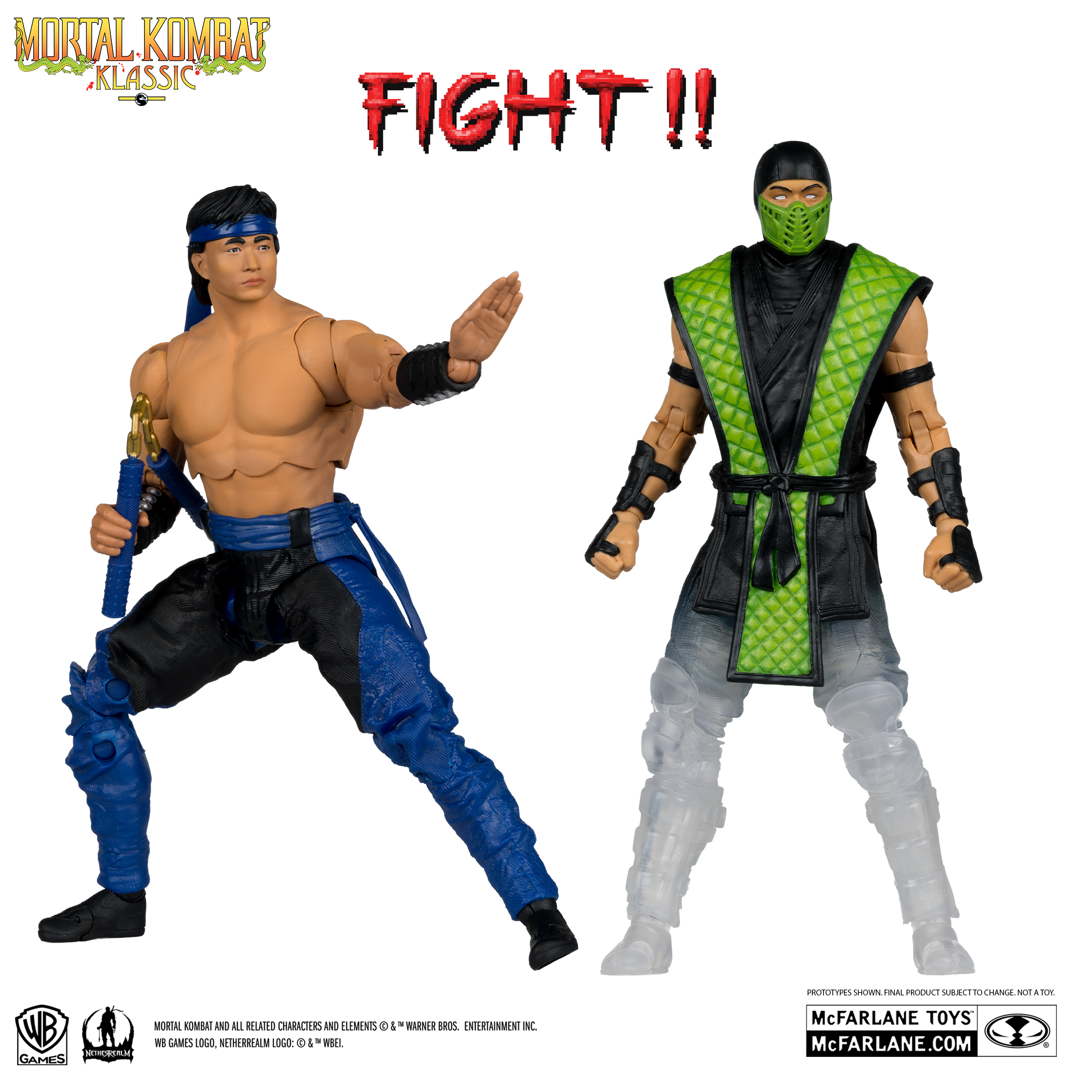 Фигурки Лю Кан против Рептилии из игры Мортал Комбат Классик Mcfarlane